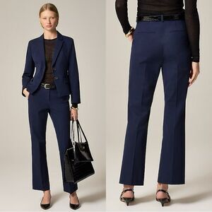 NWT J CREW Kaya pant in bi-stretch cotton blend in Navy